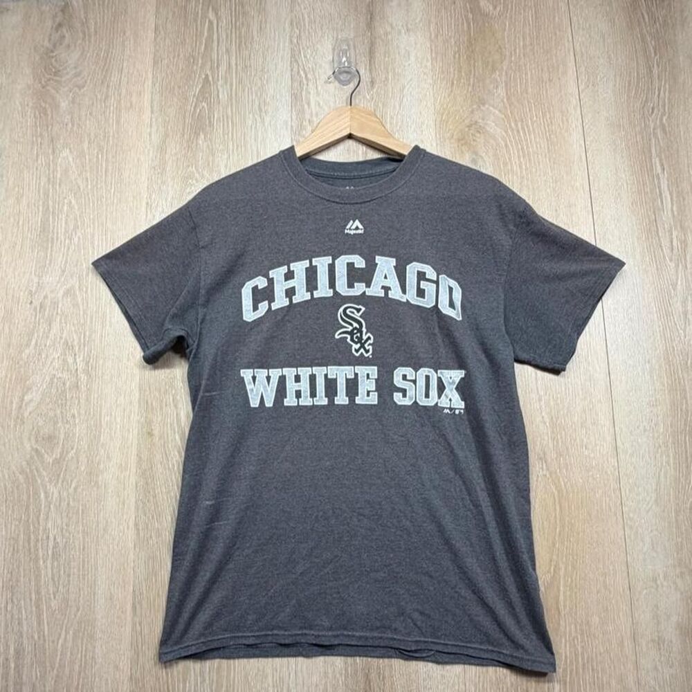 Majestic-athletic Men's Grey and Brown T-shirt
